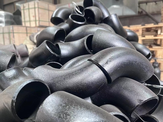 Acciaio al carbonio degli accessori per tubi della saldatura testa a testa di API5l un gomito DN600-DN1800 di 90 gradi