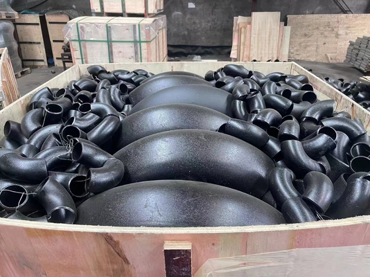 la norma del GOST JIS ASTM del gomito del tubo del acciaio al carbonio di 219mm sabbia la pittura nera