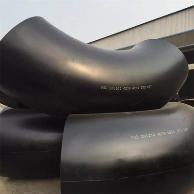 Grande gomito 24&quot; del acciaio al carbonio---pittura del nero di Bevelend del gomito della LR da 48&quot; 90 gradi