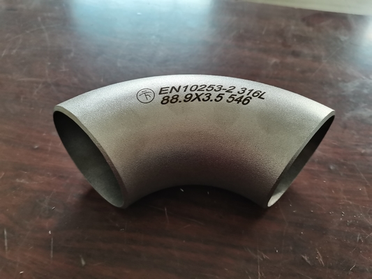Gomito flangiato in acciaio inossidabile Asme B16.9 Programma 60 a 180 gradi